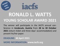 Ronald L. Watts Young Researcher Award 2021 - Entries Now Open